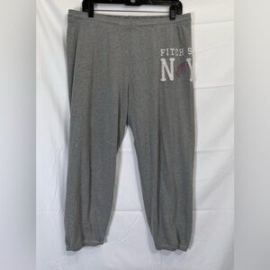 Vintage Y2K Abercrombie & Fitch Sweatpants Size M‎ Gray Cropped Jogger